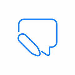 Naklejka premium message edit icon sign vector
