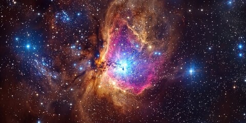 A colorful nebula spinning into an infinite spiral of energy