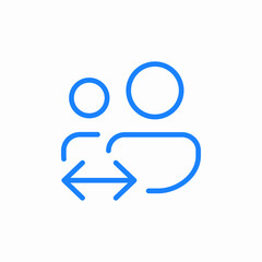 people exchange icon sign vector