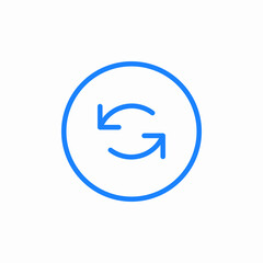 refresh sync loop icon sign vector
