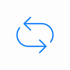 repeat sync icon sign vector