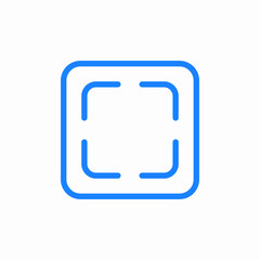 scan area icon sign vector