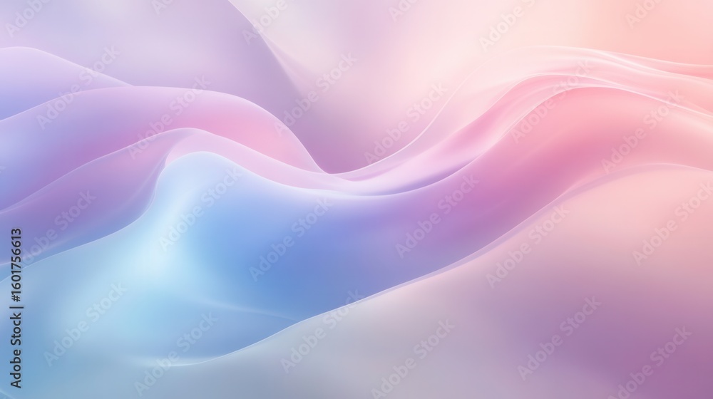 Poster abstract soft wave background with gentle flowing curves in pastel tones
