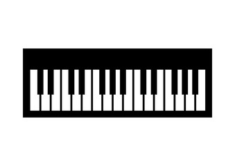 Fototapeta premium Premium Black Piano Keyboard Icon Graphic for Music Websites, Lessons, Posters, and Branding, Top-Selling Vector Design for Musicians and Educators