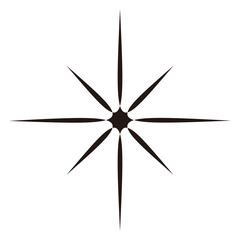 輝きや光を表現した キラキラのイラスト素材　黒