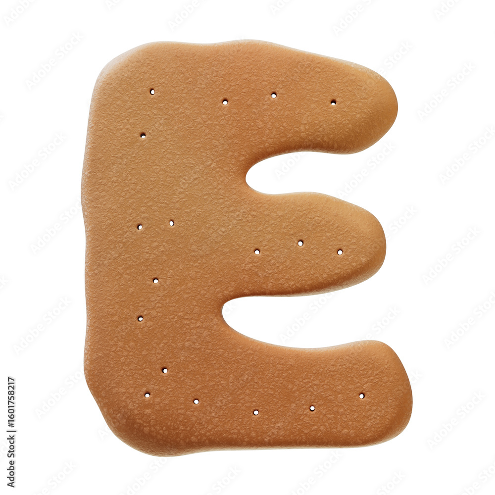 Fototapete 3d font.chocolate biscuit donut font concept. isometric alphabet. numbers and letters. 3d rendering 