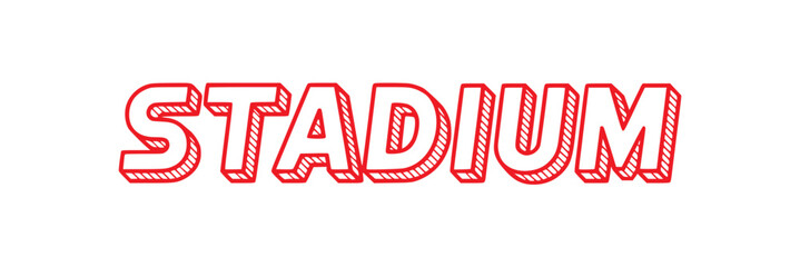 Stadium Text Graphic.