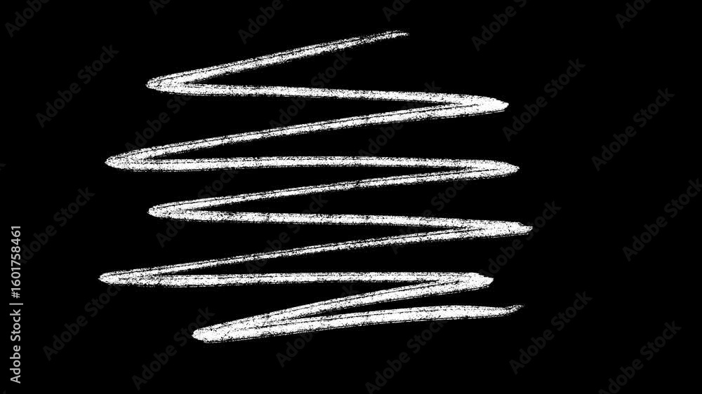 Poster animated hand drawn zig zag vertical line for design and presentation element