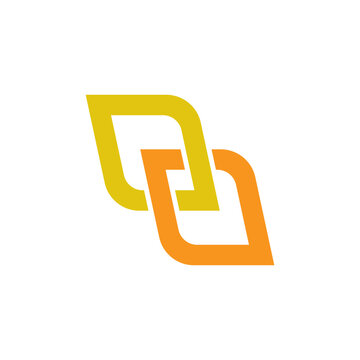 double rectangle logo vector icon illustration