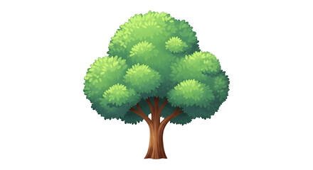 Vibrant cartoon tree illustration for game assets or educational resources.