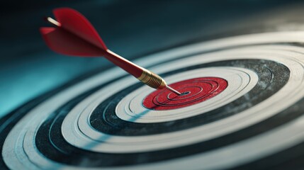 Dart hitting bullseye
