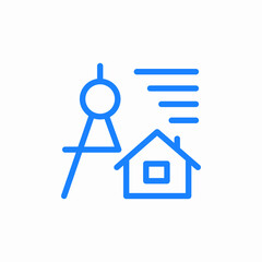 architectural design construction planning icon sign vector
