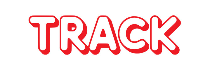 Red Track Text.