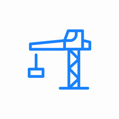 construction crane icon sign vector