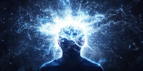 Obraz premium A cosmic burst of energy symbolizing an innovative scientific breakthrough