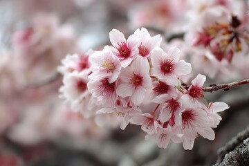 Obraz premium Cherry blossoms signifying spring s height are showcasing their presence