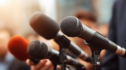 Press conference microphones (1)