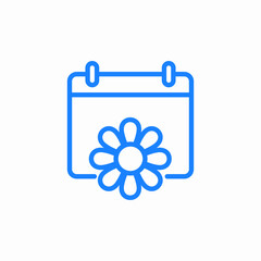 spring calendar icon sign vector