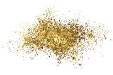Golden glitter splatter
