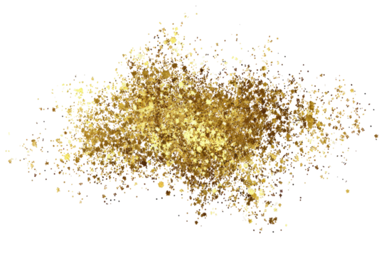 Golden glitter splatter