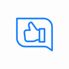 Obraz premium thumbs up chat icon sign vector
