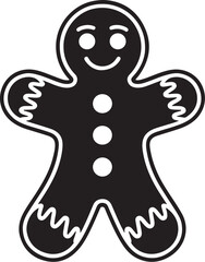 Obraz premium Cute Gingerbread Cookie Vector Art