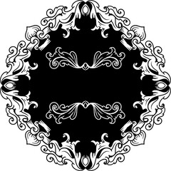 featuring black and white luxury frame ornaments