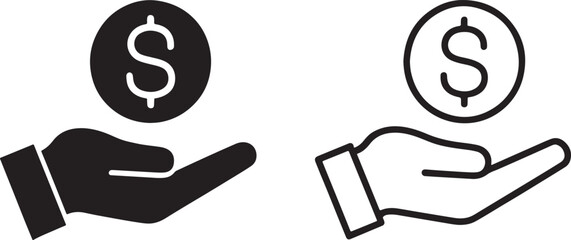 Money and Finances Symbolized by a Hand Holding a Coin Representing Monetary Transactions, Wealth Accumulation, and Investment Opportunities and Financial Growth