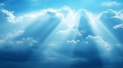 Heavenly Rays Through Clouds