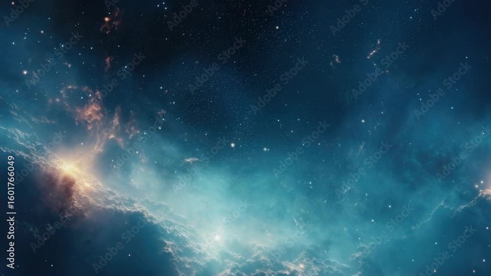 Wall mural an of a starry night sky showing a galaxy and nebula. a beautiful view of the cosmos with distant st