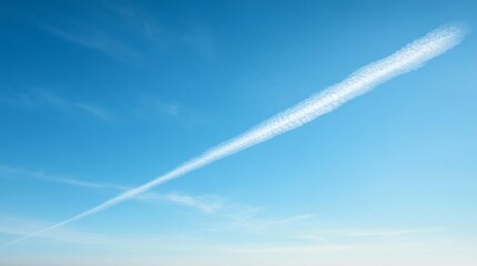 Contrail in Blue Sky