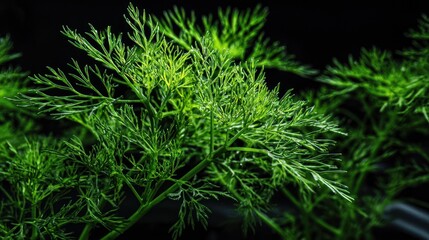 Vibrant Green Dill Macro Photography