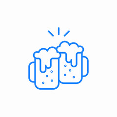 foamy beer icon sign vector
