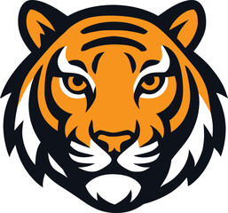 🐯 UNLEASH THE POWER! This bold tiger head vector roars strength and style&mdash;perfect for logos, mascots, or apparel. 💥🧢 Download now to bring fierce energy to your next project! 💡