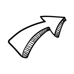 Hand-Drawn Arrow Pointing Upward A Symbol of Progress and Positive Direction