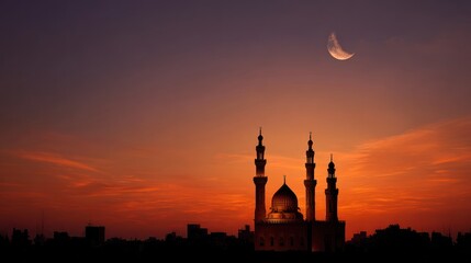 Mosque at sunset (1)