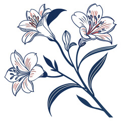 alstroemeria aurea with leaves