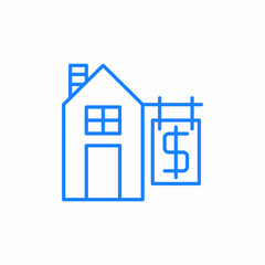 house for sale icon sign vector