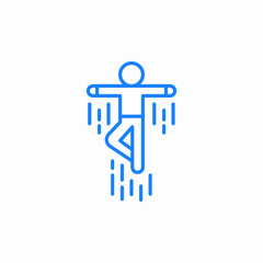 levitation pose icon sign vector