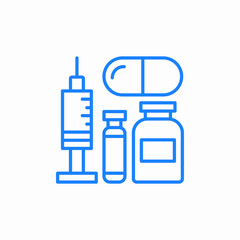 medicine injection icon sign vector