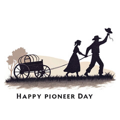 Happy Pioneer Day illustration design 