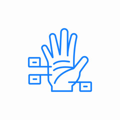 mystical hand icon sign vector