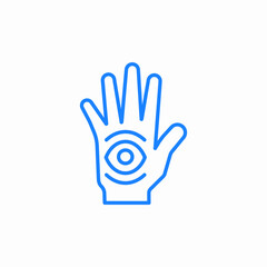 mystical palm icon sign vector