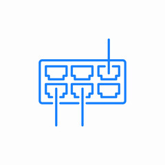network switch icon sign vector