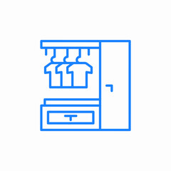 open wardrobe icon sign vector