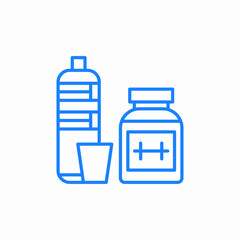 protein supplements icon sign vector