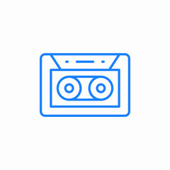 retro cassette icon sign vector