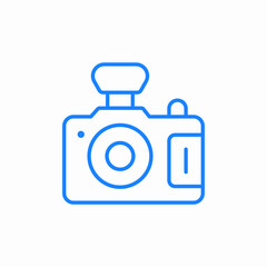 retro camera icon sign vector