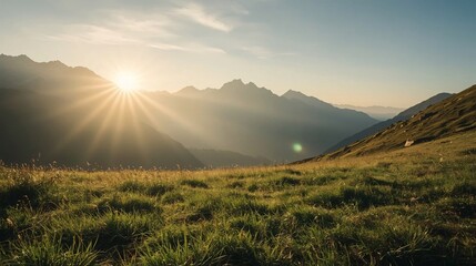 Obraz premium sunrise in the mountains