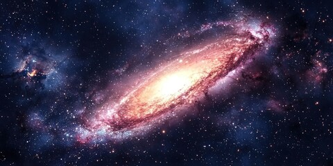 Obraz premium A dreamlike celestial scene where abstract cosmic patterns form an endless galaxy
